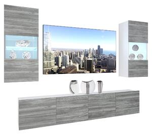 Obývacia stena Belini Premium Full Version šedý antracit Glamour Wood + LED osvetlenie Nexum 111 Výrobca