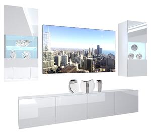 Obývacia stena Belini Premium Full Version biely lesk + LED osvetlenie Nexum 100 Výrobca