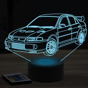 Beling 3D lampa, mitsubishi EVO6 ,7 farebná Y28