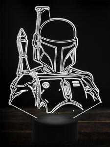 Beling 3D lampa, boba fett, 7 farebná WD1