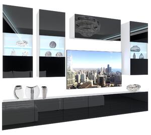 Obývacia stena Belini Premium Full Version čierny lesk + LED osvetlenie Nexum 80 Výrobca