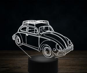 Beling 3D lampa,1957 Volkswagen Beetle ,7 farebná VW1