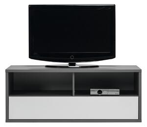 Televízne stolík ZONDA Z13 šedý / biely lesk