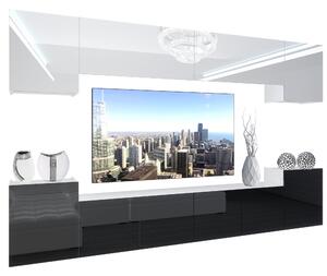 Obývacia stena Belini Premium Full Version biely lesk / čierny lesk + LED osvetlenie Nexum 135 Výrobca