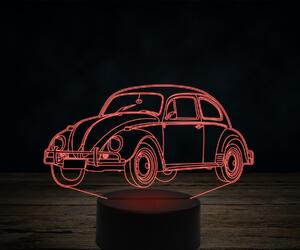 Beling 3D lampa,1969-Volkswagen-Beetle,7 farebná VW5