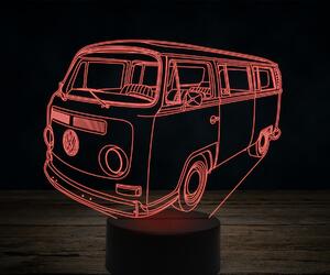 Beling 3D lampa,1968-Volkswagen-T2-Mini-Bus,7 farebná VW4