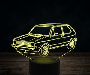 Beling 3D lampa, volkswagen golf mk1 gti, 7 farebná VW12