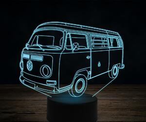 Beling 3D lampa,Early westy 1969 Type 2 Bay Camper Van,7 farebná VW9
