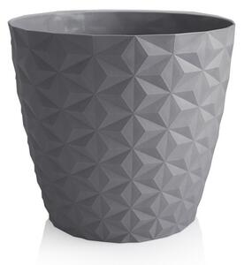 Crystal matt recyklovaný kvetináč 30 cm, kamenná sivá