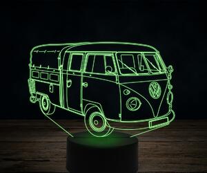 Beling 3D lampa,Volkswagen T1 Pick Up, 7 farebná VW24