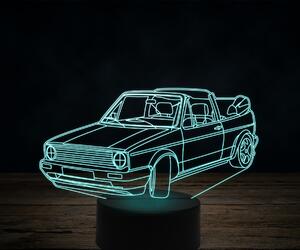Beling 3D lampa,Volkswagen MK1 cabrio 81, 7 farebná VW36