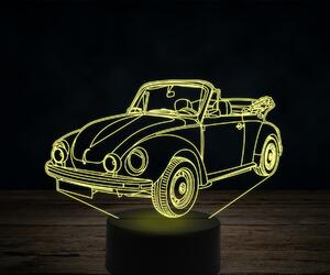 Beling 3D lampa, Volkswagen kever cabrio, 7 farebná VW43