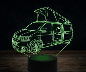 Beling 3D lampa,Volkswagen transporter T5 campervan, 7 farebná VW47