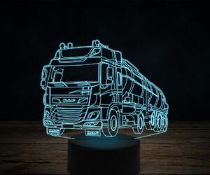Beling 3D lampa,DAF CF450 fuel truck, 7 farebná K18