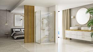 Rea Hugo, 1-krídlová sprchová kabína 100(dvere) x 80(stena) x 200,5 cm, zlatá matná, KPL-K8415