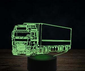 Beling 3D lampa,DAF chladiarenské auto, 7 farebná K30
