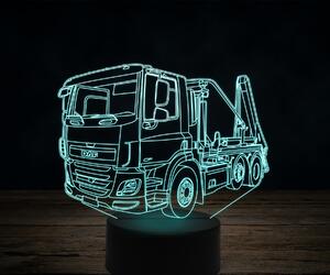Beling 3D lampa,Nákladné auto DAF s manipulátorom, 7 farebná K33