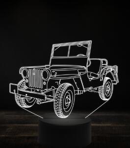 Beling 3D lampa, Jeep Willys MB 7 farebná, VBN3