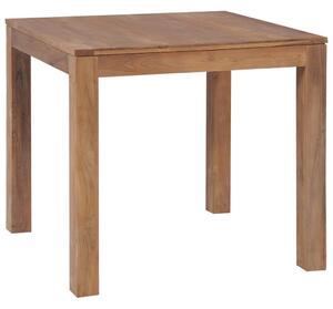 Jedálenský stôl, tíkový masív s prirodným povrchom 82x80x76 cm