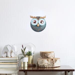 Wallity Nástenná kovová dekorácia OWL II modrá/medená