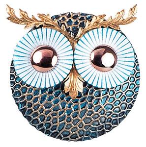 Wallity Nástenná kovová dekorácia OWL II modrá/medená