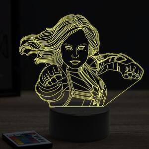 Beling 3D lampa, Capitan Marvel,7 farebná EP3