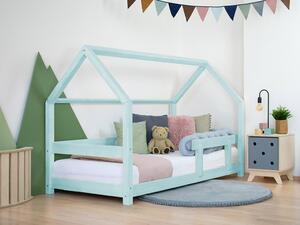 Benlemi Detská posteľ domček TERY s bočnicou Zvoľte farbu: Tmavo sivá, Rozmer: 90x160 cm