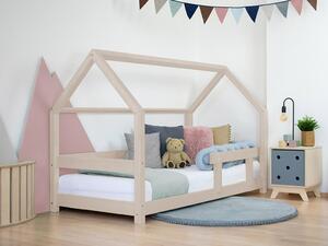 Benlemi Detská posteľ domček TERY s bočnicou Zvoľte farbu: Tmavo sivá, Rozmer: 90x200 cm