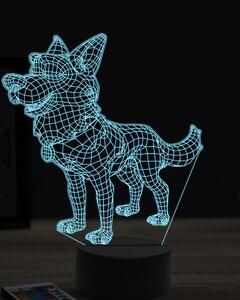 Beling 3D lampa, Cartoon Shepherd dog, 16 farebná, PS10