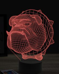 Beling 3D lampa, Bulldog head, 16 farebná, PS08