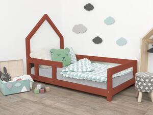 Benlemi Detská posteľ domček POPPI s bočnicou Zvoľte farbu: Biela, Rozmer: 90x160 cm, Strana: Vpravo
