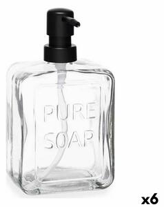 Berilo Dávkovač na mydlo Pure Soap Sklo Transparentná Plastické 570 ml (6 kusov)