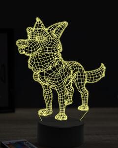 Beling 3D lampa, vtipný nemecký ovčiak ,7 farebná OR18