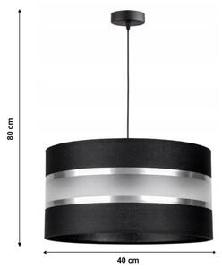 Luster na lanku CORAL 1xE27/60W/230V čierna