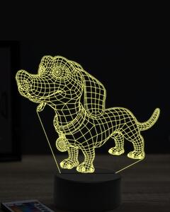 Beling 3D lampa, vtipný jazvečík,7 farebná OR17