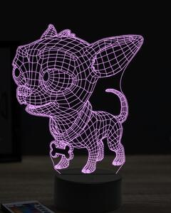 Beling 3D lampa, Funny Chihuahua dog, 16 farebná, PS19