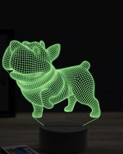 Beling 3D lampa,šťastný hrajúci sa pes ,7 farebná OR21