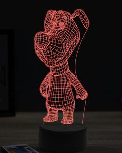 Beling 3D lampa, stojaci kreslený pes, 7 farebná OR32