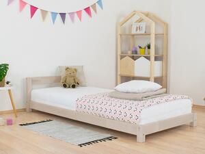 Benlemi Detská jednolôžková posteľ s čelom DREAMY Rozmer: 80x160 cm, Zvoľte farbu hranolov: Biela, Zvoľte farbu plôch: Biela