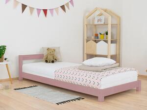 Benlemi Detská jednolôžková posteľ s čelom DREAMY Rozmer: 80x160 cm, Zvoľte farbu hranolov: Biela, Zvoľte farbu plôch: Biela