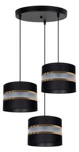 Luster na lanku CORAL 3xE27/60W/230V čierna