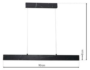 LED Luster na lanku PIERCE LED/18W/230V čierna