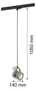Argon 4313 - Luster do lištového systému NET 1xE27/15W/230V zelená