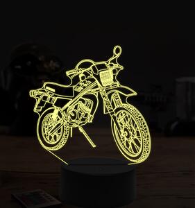 Beling 3D lampa, motokrosová motorka, 7 farebná ZZ31