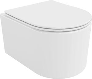 Mexen SOFIA Rimless závesná wc misa so sedátkom s pomalým zatváraním, 49 x 37 cm, biela, 30540300