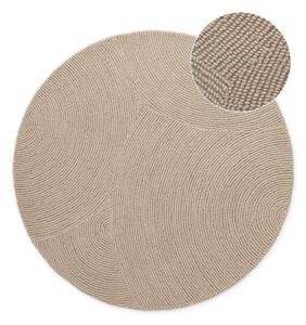 Béžový ručne tkaný vlnený okrúhly koberec ø 200 cm Eleni Light Beige – Hanse Home