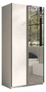 Skriňa s posuvnými dverami a zrkadlom Palma 100, Farby: biela / biela + zrkadlo Mirjan24 5902928908732