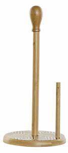 Držiak na kuchynskú rolku DKD Home Decor Čierna Prírodná Bambus 16,5 x 16,5 x 35 cm