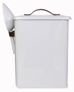 Plechová dóza na granule Medium Leather Handle 7 l