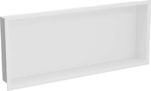 Mexen X-Wall-R, polička na zapustenie na obklad s golierom 75 x 30 cm, biela, 1920753010